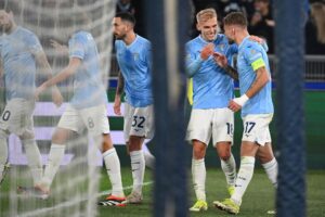 Gustav Isaksen i Lazio, hvor han har stor succes nu