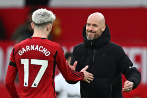 Erik ten Hag var en glad herre efter Manchester Uniteds 3-0-sejr mod West Ham.