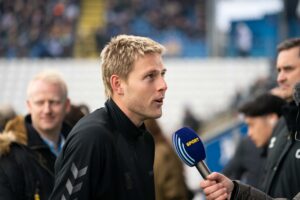 nicolai vallys før kampen mellem OB og Brøndby.
