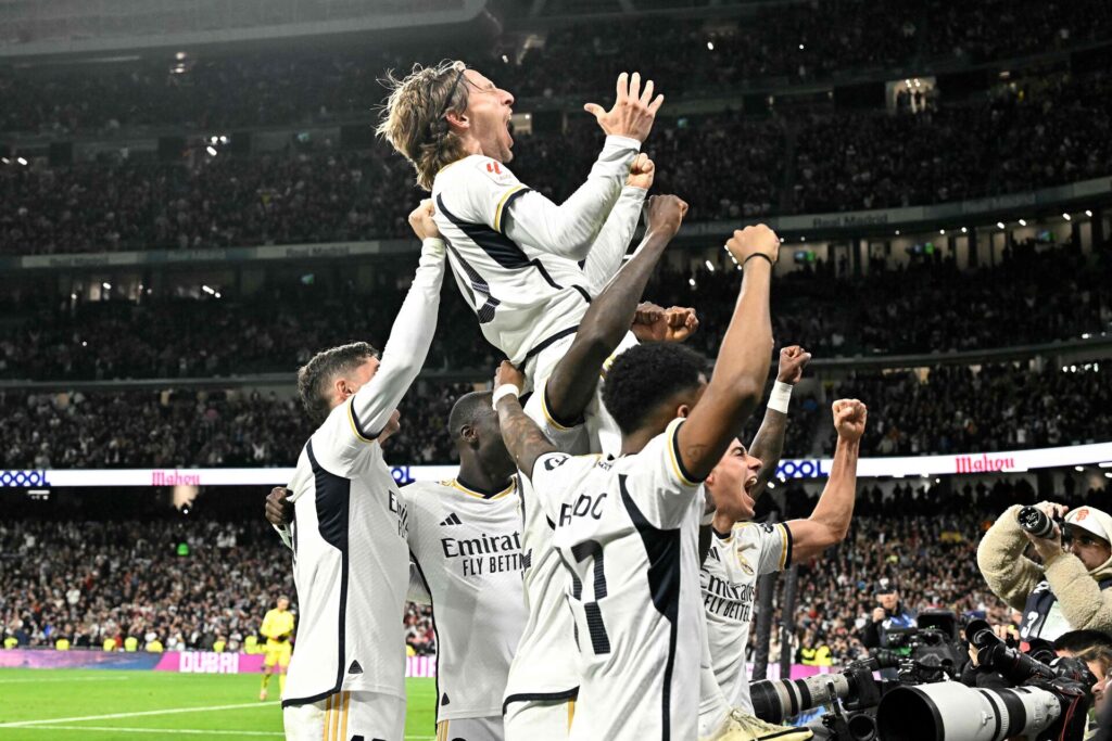 Luka Modric scorede sejrsmålet for Real Madrid mod Sevilla.