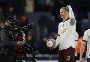 Erling Haaland var yderst tilfreds med sin og Kevin De Bruynes indsats efter FA Cup-kampen imellem Manchester City og Luton.