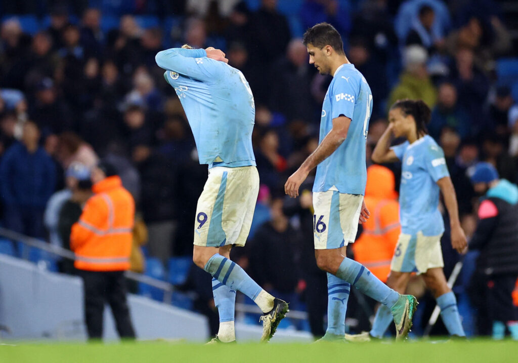 Rodri var ikke tilfreds med Manchester Citys forsvar, da de tabte point mod Chelsea