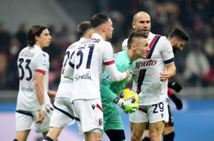 Bologna i opgøret mod AC Milan i Serie A.