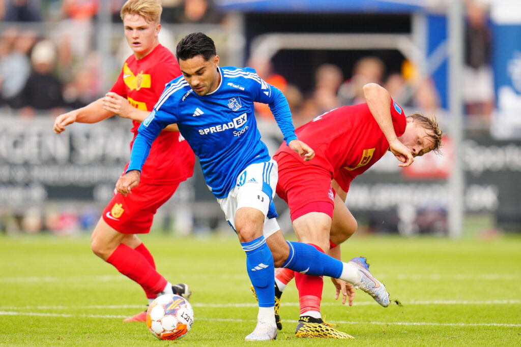 FC Nordsjælland mod Lyngby BK i Superligaen.