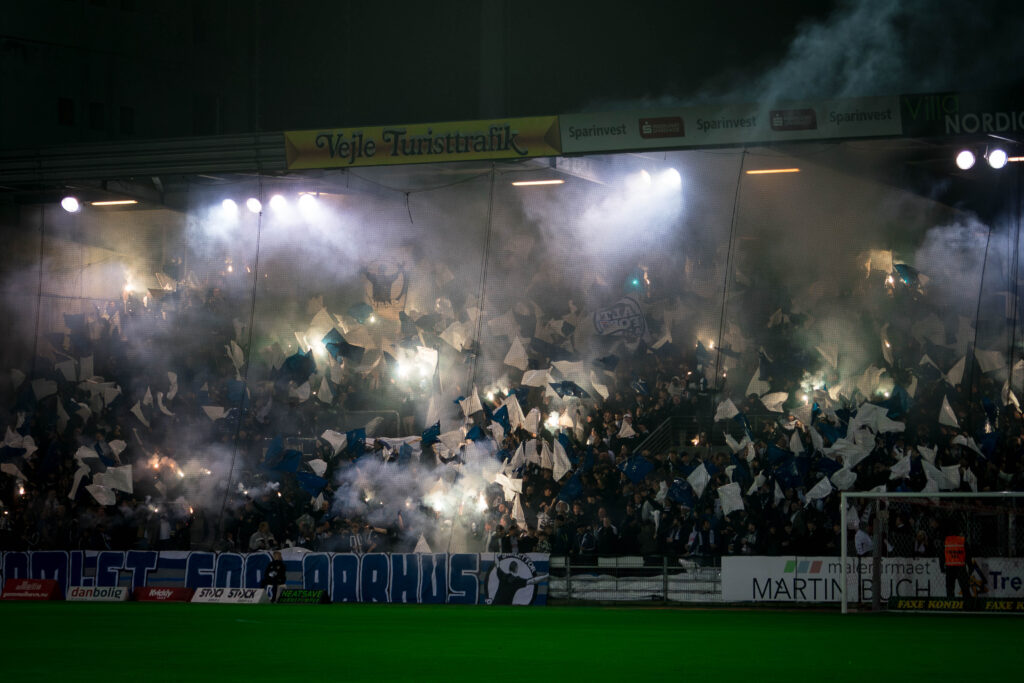 AGF fans før Superliga-kampen imod Vejle