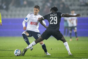 James Gomez fik søndag aften debut for OB, da han spillede fuldtid imod AGF.