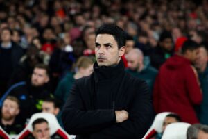 Arsenals manager, Mikel Arteta, under Champions League-opgøret mod FC Porto på Emirates Stadium.