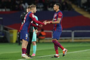 Raphinha måtte skiftes ud med Fermin Lopez i FC Barcelonas LaLiga-opgør mod Mallorca.