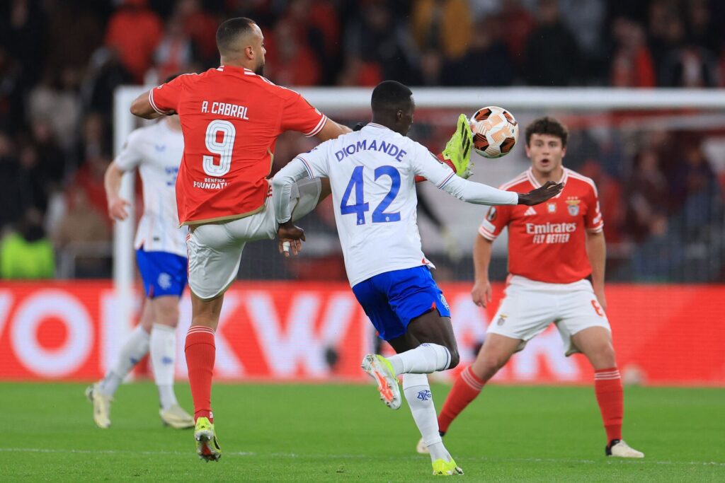 Mohammed Diomande viste sig at være afgørende, da Rangers torsdag aften slog Benfica i Europa League.