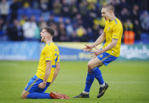 Jordi Vanlerberghe fejrer sin scoring imod Silkeborg IF.
