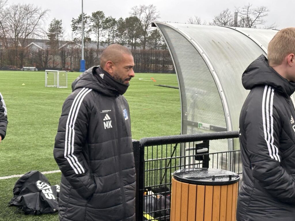 David Nielsens første træningsdag i sidste sæson med Lyngby Boldklub.