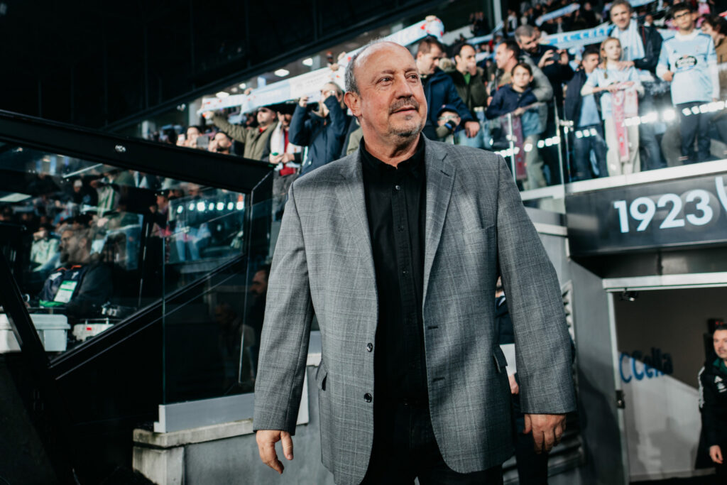 Rafael Benitez i aktion som cheftræner i Celta Vigo.