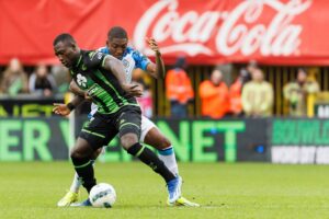 Cercle Brugges togolesiske angriber, Kevin Denkey, er kommet i søgelyset af nogen af fodboldeuropas fineste adresser.