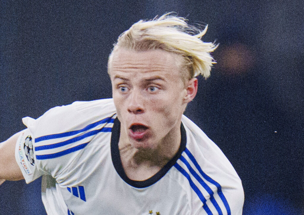 OSvar Højlund i kamp for F.C. København