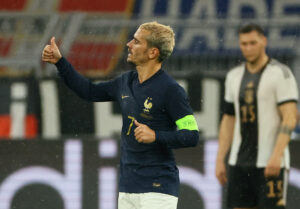 Antoine Griezmann i aktion for det franske landshold.