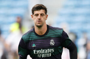 Thibaut Courtois i træningstrøjen for Real Madrid