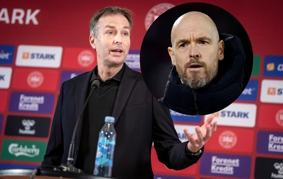 Kasper Hjulmand med Erik ten Hag