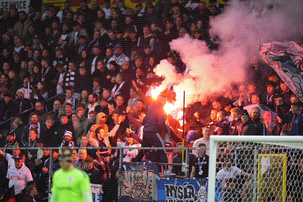 AGF's fans under pokalkampen mod FC Nordsjælland på Right to Dream Park.