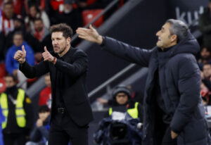 Diego Simeone var ikke tilfreds, da han torsdag aften så sit Atlético Madrid-hold ryge ud af Copa del Rey til Athletic Bilbao, som nu er finaleklar.