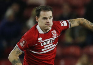 Lukas Engel i kamp for Middlesbrough