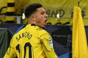 Jadon Sancho var meget glad for at være tilbage i Dortmund, det gav han i hvert fald utryk for efter sejren mod PSV.