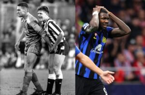 Sammenligning mellem Vinnie Jones og Marcus Thuram.