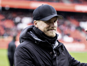 AaB's træner Oscar Hiljemark i NordicBet ligaen mellem AaB og Sønderjyske Fodbold.