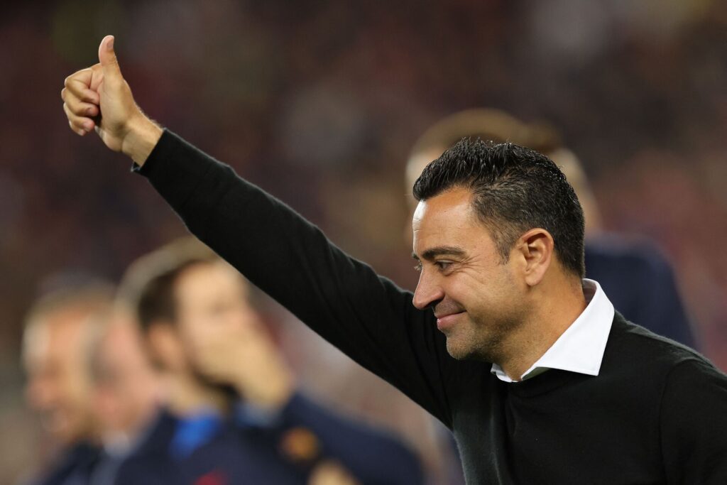 FC Barcelona-cheftræner Xavi under en kamp mod Real Sociedad.