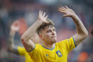 Mathias Kvistgaarden under superligakampen mellem Brøndby og F.C. København.