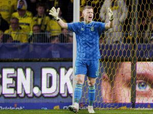 Patrick Pentz for Brøndby i Superligaen.