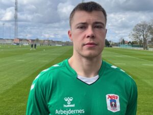 Bailey Peacock-Farrell efter AGF-træningen på Fredensvang