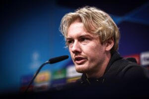 Julian Brandt forud for Borussia Dortmunds møde med Atletico Madrd i Champions League.