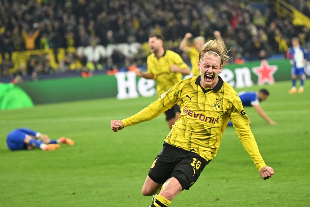 Julian Brandt i Champions League-kvartfinalen for Dortmund.