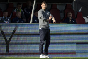 FC Copenhagen's head coach Jacob Neestrup during the 3F Superliga match between FC Nordsjælland and FC Copenhagen at Right To Dream Park in Farum, Sunday, April 7, 2024.. (Photo: Mads Claus Rasmussen/Ritzau Scanpix)