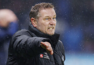 FC Midtjyllands Cheftræner Thomas Thomasberg under superligakampen mellem Brøndby IF og FC Midtjylland på Brøndby Stadion søndag den 18. februar 2024.