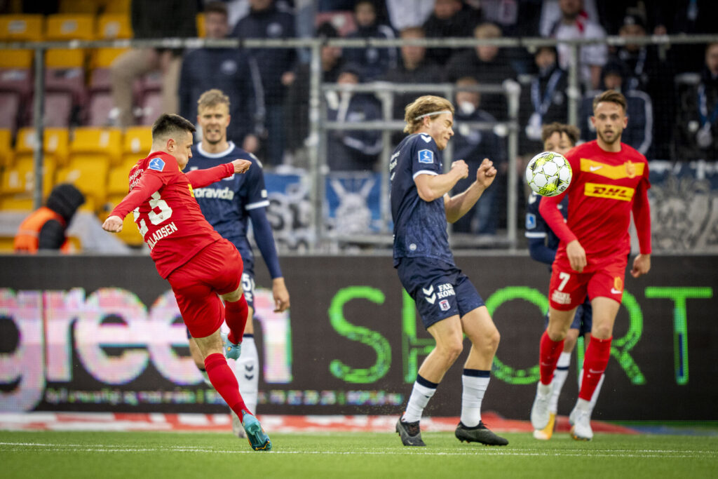 FCN's Oliver Villadsen under Superligakampen mod AGF