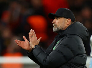 Liverpools cheftræner, Jürgen Klopp, efter Europa League-nederlaget til Atalanta hjemme på Anfield.