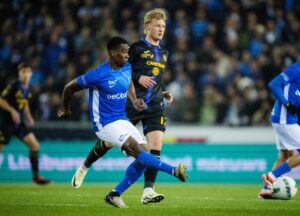 Kasper Dolberg i kamp for Anderlecht mod Genk