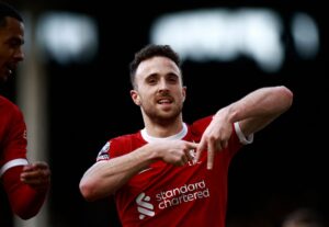 Diogo Jota fejrer sin scoring i Liverpools 1-3-sejr over Fulham i Premier League.