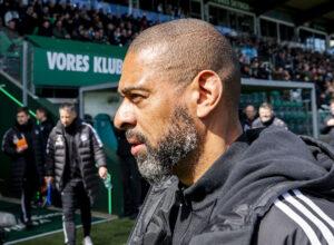 Lyngby Boldklubs Cheftræner David Nielsen før Superligakampen mellem Viborg FF og Lyngby Boldklub på Energi Viborg Arena søndag den 21. april 2024.