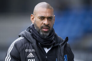 David Nielsen under superligakampen mellem Randers FC og Lyngby Boldklub.