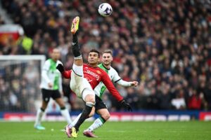Casemiro i Premier League-kampen imellem Manchester United og Liverpool.