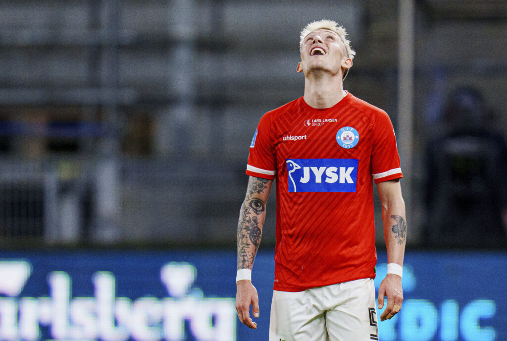 Oliver Sonne for Silkeborg imod Brøndby.