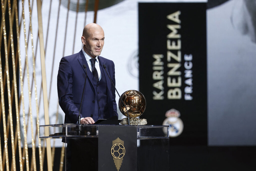 Zinedine Zidane ved Ballon d'Or ceremonien i 2022.