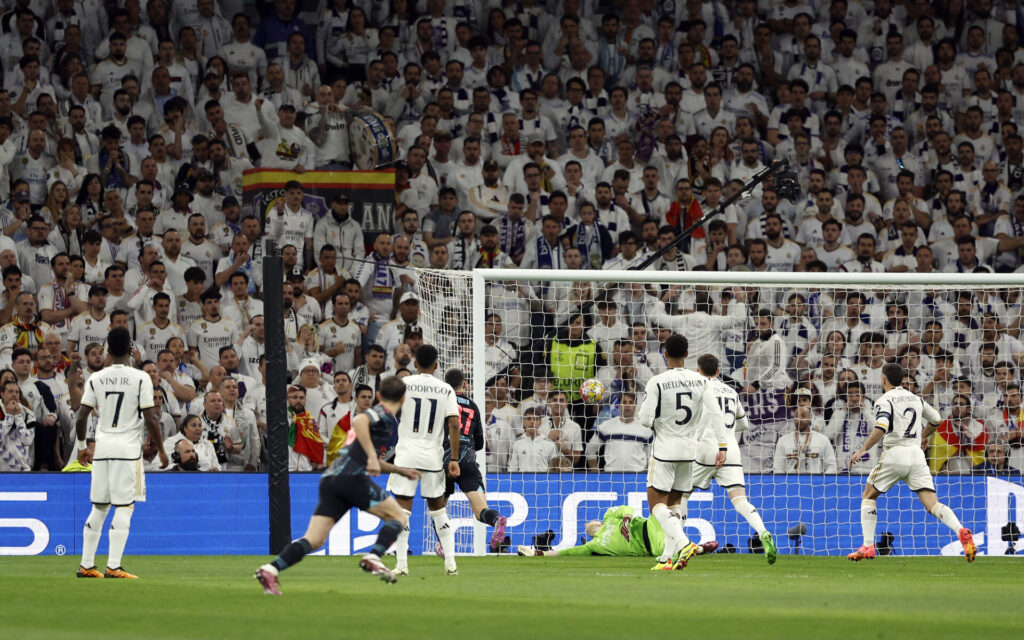 Kampen mellem Real Madrid og Manchester City i Champions League-kvartfinalen.