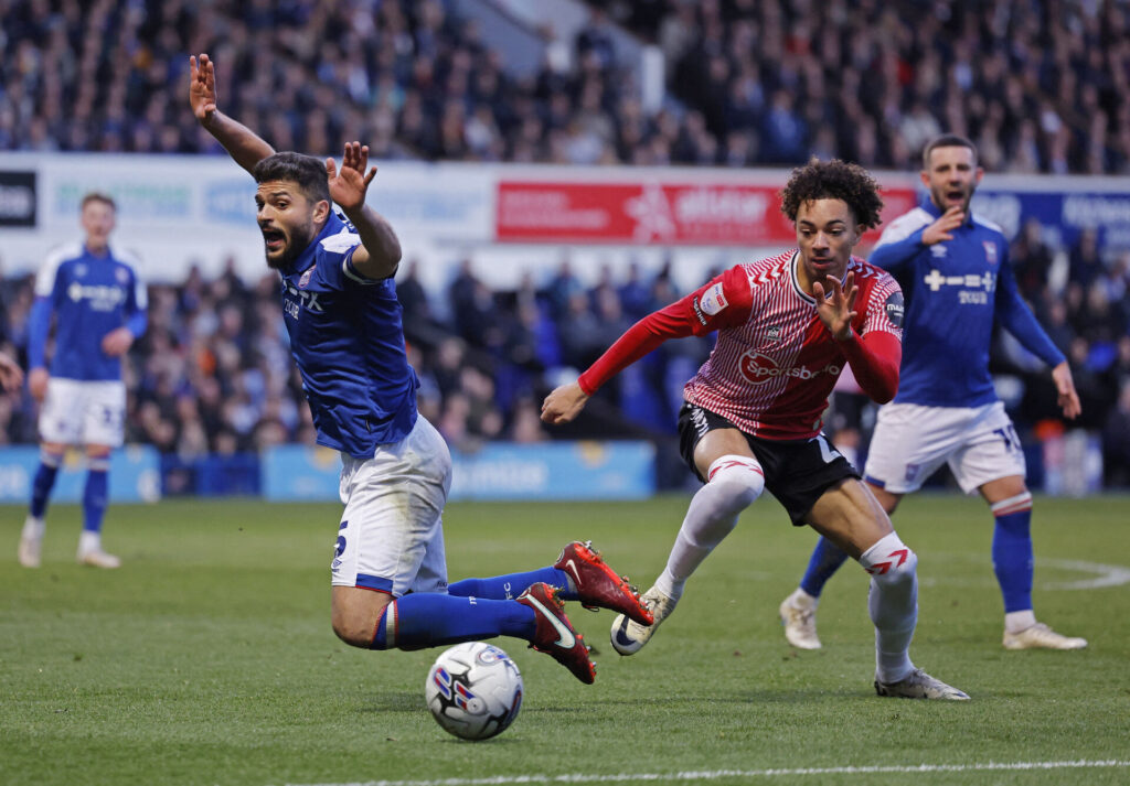 Championship-kampen imellem Ipswich og Southampton.