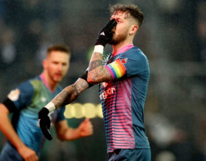 St. Paulis anfører jubler efter scoring i 2. Bundesligaen