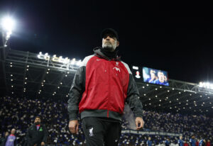 Jürgen Klopp under Europa League-kvartfinalen mellem Liverpool og Atalanta.