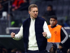 Julian Nagelsmann under venskabskampen mellem Tyskland og Holland.