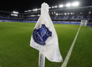 Everton hjørneflag på Goodison Park